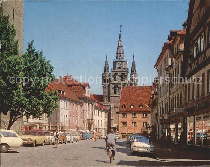 Ansbach Mittelfranken Martin Luther Platz und Gumbertuskirche