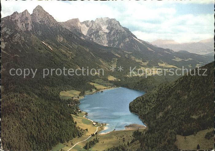 Hintersteinersee mit Wilder Kaiser Fliegeraufnahme