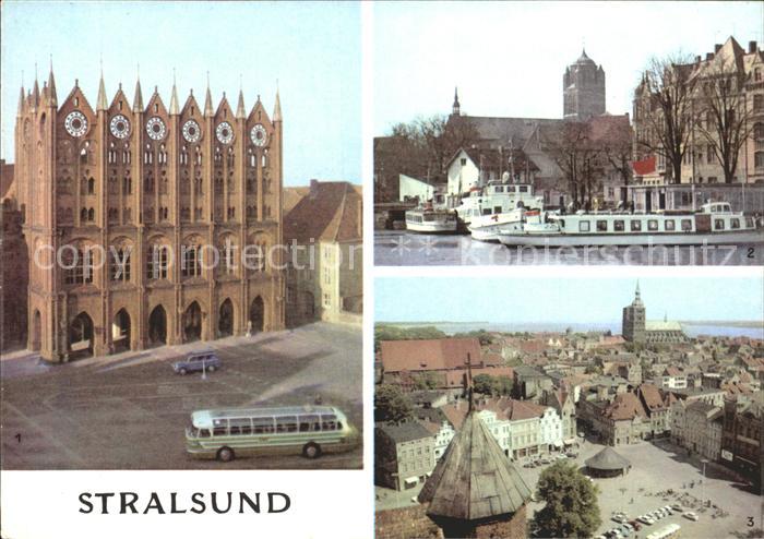 Stralsund Mecklenburg Vorpommern Rathaus Dampferanlegestelle