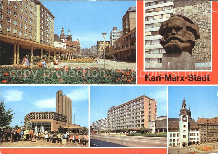 Karl-Marx-Stadt Rosenhof Karl-Marx-Monument Interhotel Kongress