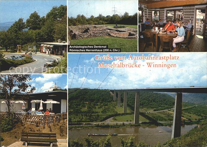 Winningen Mosel Autobahnrastplatz Moseltalbruecke