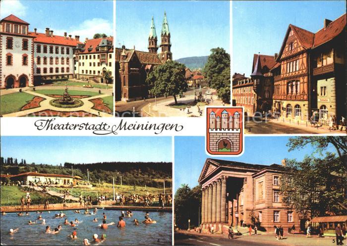 Meiningen Thueringen Schloss Schwimmbad Theater Henneberger Haus