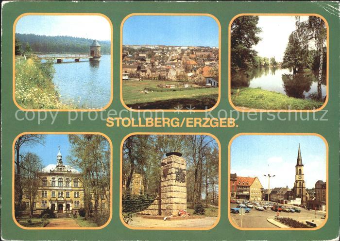 Stollberg Erzgebirge Querenbachtalsperre Walkteich Ehrenmal Markt