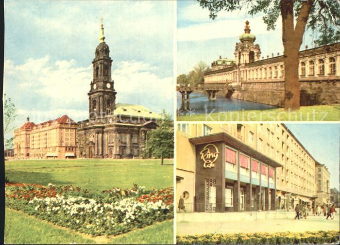 DRESDEN Elbe Loschwitz Zwinger Kreuzkirche