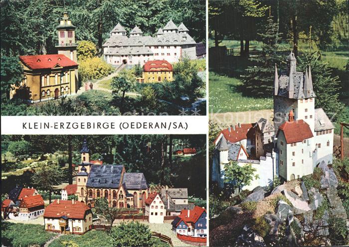 Oederan Klein Erzgebirge Miniaturbauten Schloss und Kirche Augustusburg Burg Kri