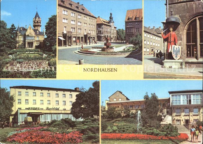 Nordhausen Thueringen Lutherplatz Roland Hotel Handelshof Restaurant Stadtterras