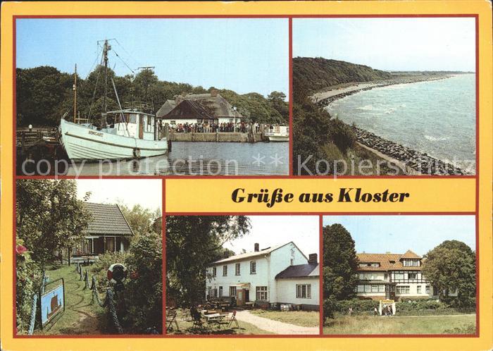 Kloster Hiddensee Hafen Steinwall Kapitaenshaus Restaurant Enddorn und Dornbusch