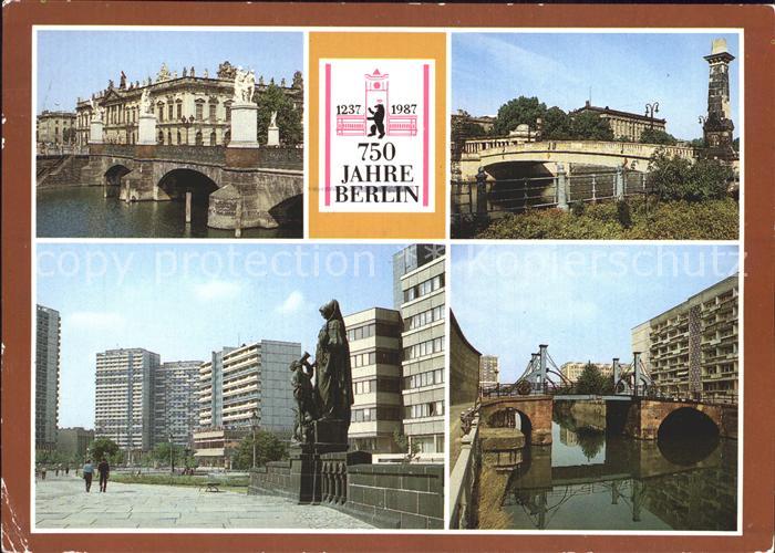 BERLIN  CITY Friedrichsbruecke Gertraudenbruecke Jungfernbruecke Marx-Engels-Bru