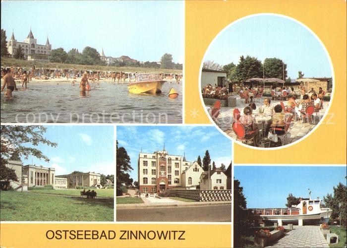 Zinnowitz Ostseebad Strand Boulevard-Cafe Kulturhaus der DSF Ferienheim IG Wismu