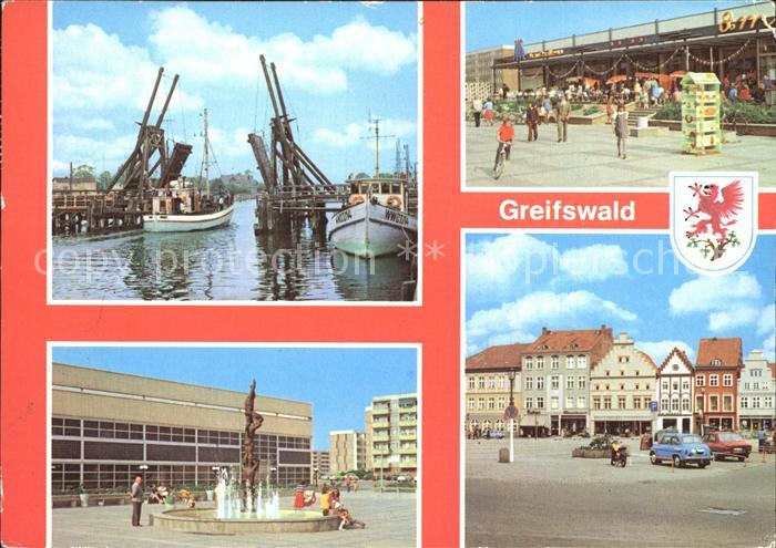 Greifswald Mecklenburg Vorpommern Wiecker Bruecke Kaufhalle Sporthalle Platz der