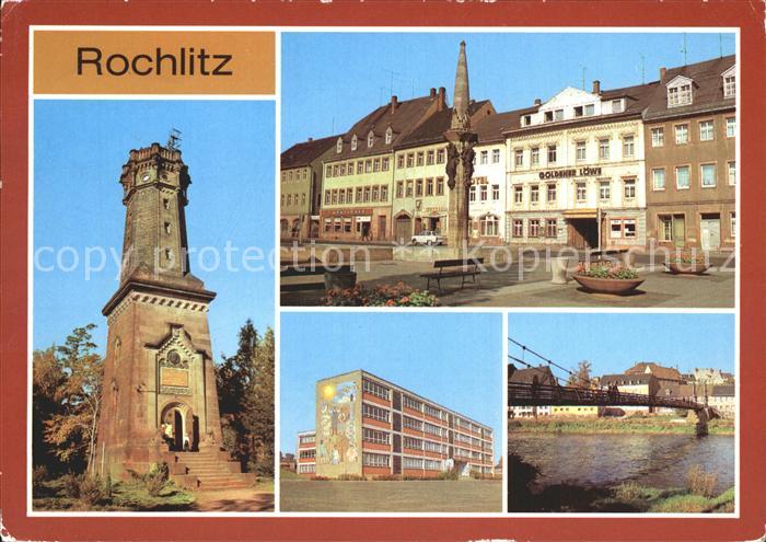 Rochlitz Sachsen Mulde Haengebruecke Aussichtsturm am Rochlitzter Berg