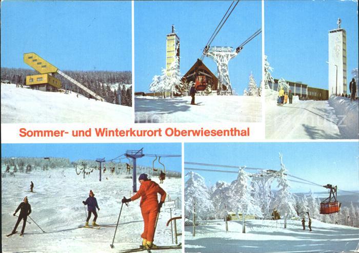 Oberwiesenthal Erzgebirge Sprungschanze Fichtelbergschwebebahn mit Aussichtsturm