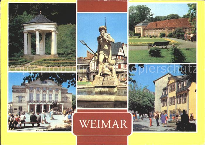 Weimar Thueringen Schlosspark Tiefurt Musentempel Neptunbrunnen Nationaltheater