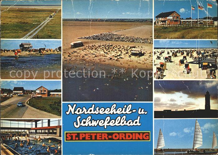 St Peter-Ording Fliegeraufnahme Strand Leuchtturm Schwimmbad