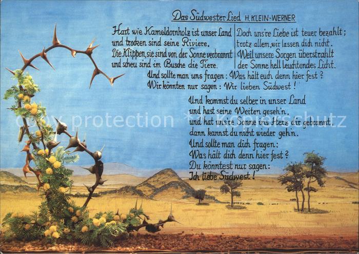 Liederkarte Das Suedwest Lied H. Klein-Werner