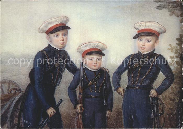 Adel Niederlande Willem III can Oranje Nassau Alexander en Hendrik Kuenstlerkart