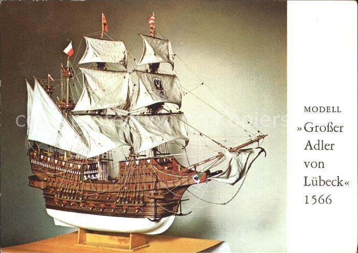 Modellbau Segelschiff Grpsser Adler von Luebeck 1566 Schifffahrtsmuseum Rostock