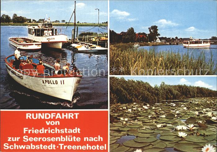 Motorboote Bootsverleih Rundfahrt Friedrichstadt Seerosen