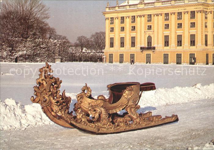 Schlitten Schnee Karussel-Schlitten Koenigin Maria Theresia Museum Wien