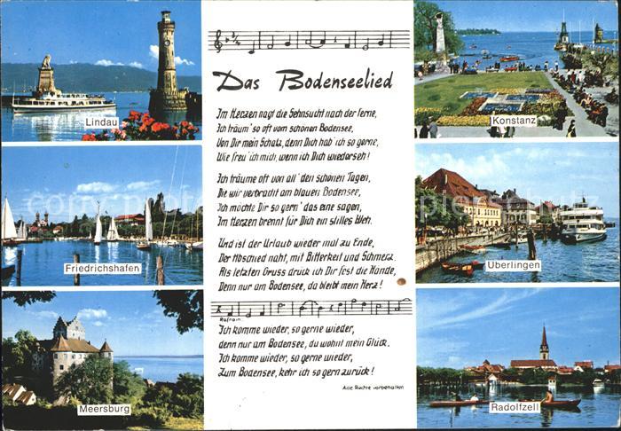 Liederkarte Das Bodenseelied Elfriede Weber