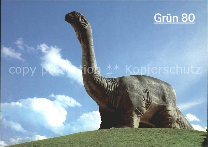 Dinosaurier Apatosaurus Gruen 80 Ausstellung Garten- und Landschaftsbau Basel