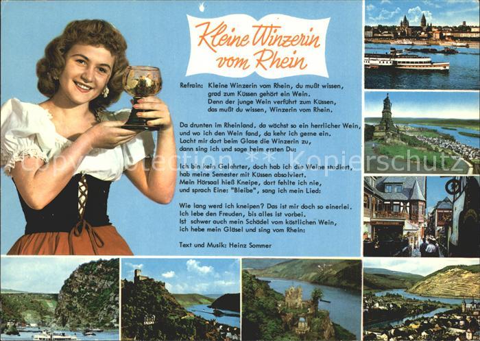 Liederkarte Kleine Winzerin vom Rhein Heinz Sommer