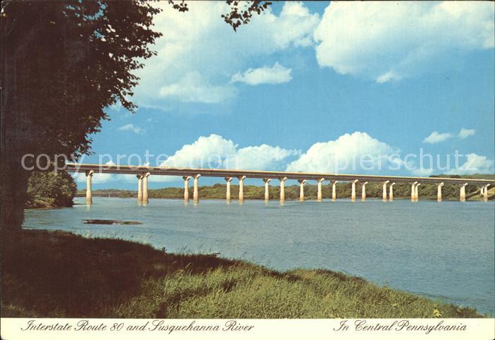 Bruecken Bridges Ponts Interstate Route 80 Susquehanna River P