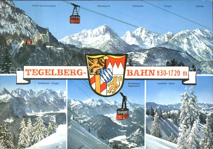 Seilbahn Tegelberg Schloss Neuschwanstein Tannheimer Gruppe