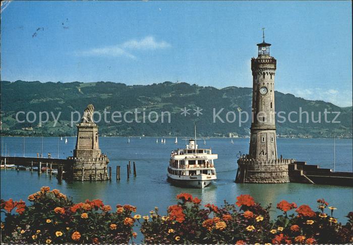 Motorschiffe MS Schwaben Lindau Bodensee Hafeneinfahrt