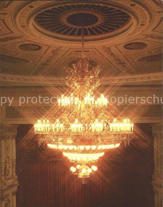 Opergebaeude Semperoper Dresden Zuschauerraum 258-flammiger Kronleuchter