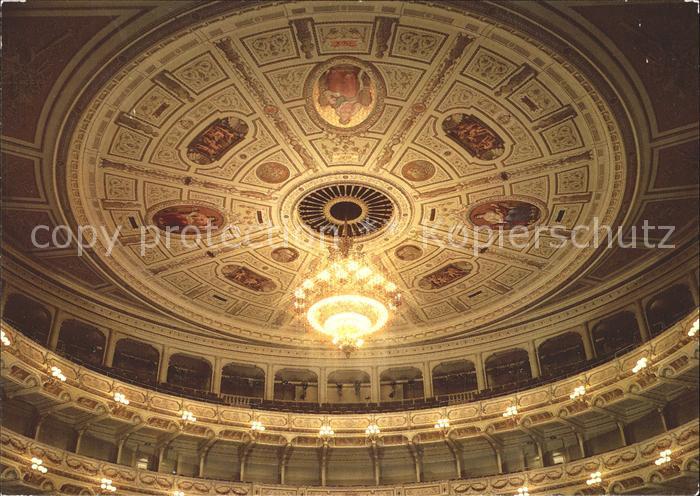 Opergebaeude Semperoper Dresden Zuschauerraum Raenge Plafond