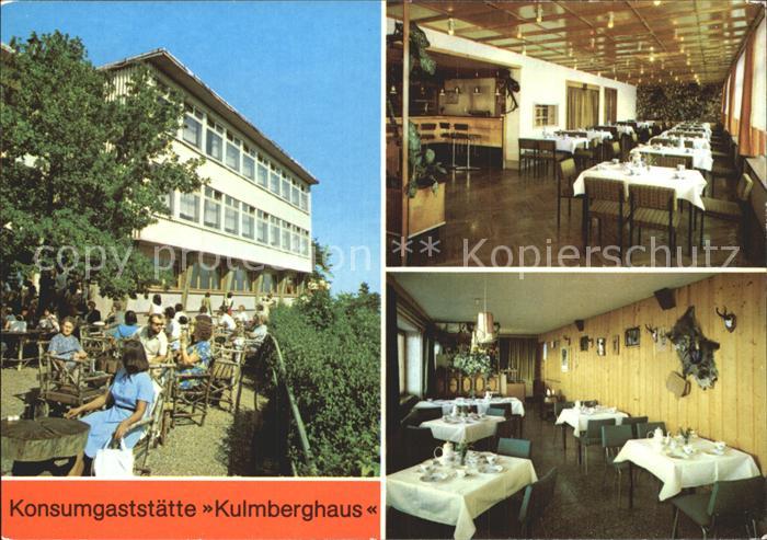 Saalfeld Saale Konsumgaststaette Kulmberghaus