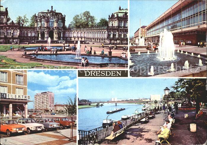 DRESDEN Elbe Zwinger Kulturpalast Pirnaischen Platz