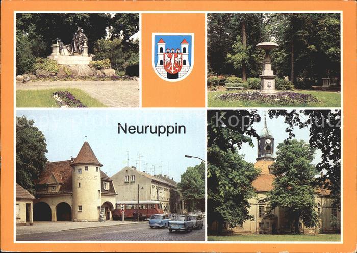 Neuruppin Fontanedenkmal Tempelgarten Bahnhof Rheinsberger Tor