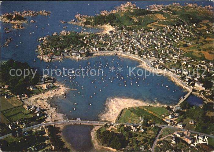 Ploumanach Hafen Fliegeraufnahme