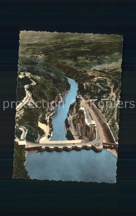 Injoux-Genissiat Barrage de Genissiat Fliegeraufnahme
