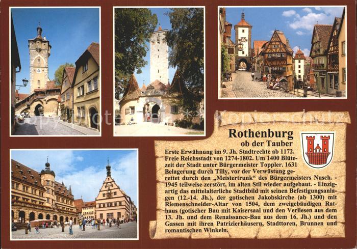 Rothenburg Tauber Klingentor Burgtor Burgtorturm Ploenlein