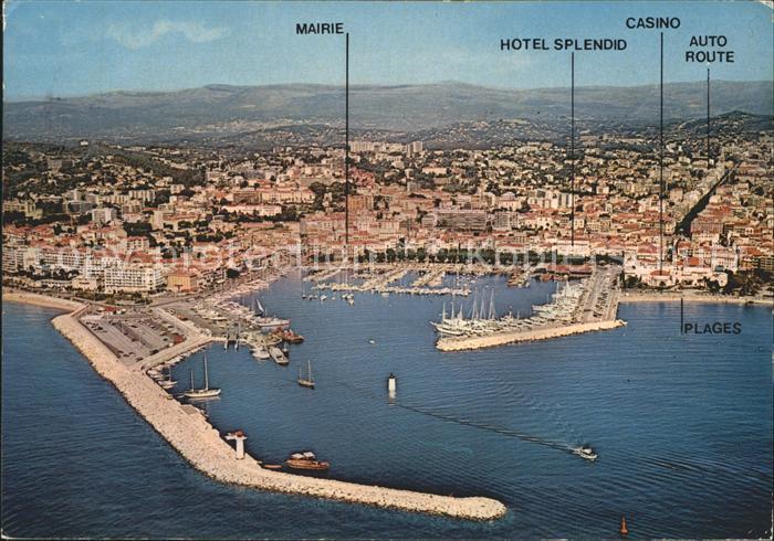 Cannes Alpes-Maritimes Fliegeraufnahme Mairie Hotel Splendid Casino Plages