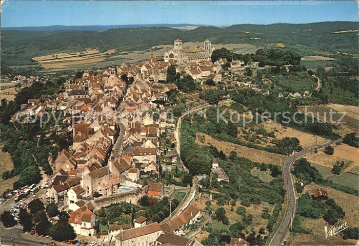 Vezelay Fliegeraufnahme Ville basilique Sainte-Madeleine