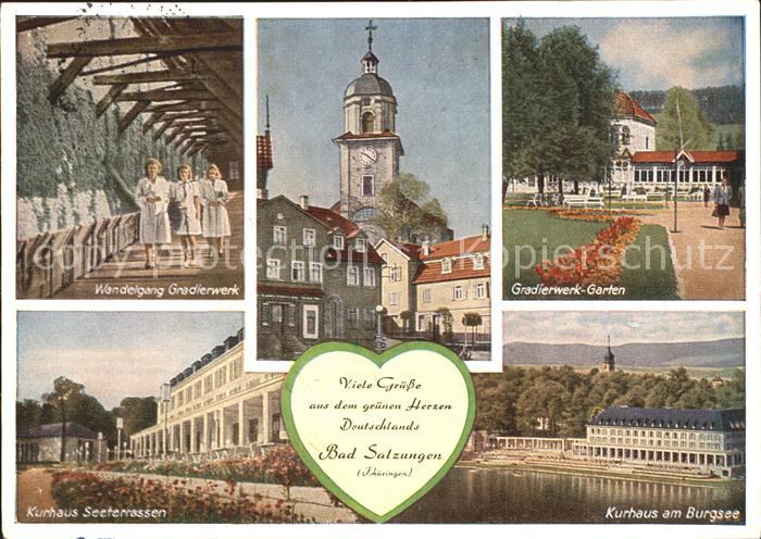 Bad Salzungen Wandelgang Gradierwerk Garten Kurhaus Seeterrassen Kurhaus am Burg