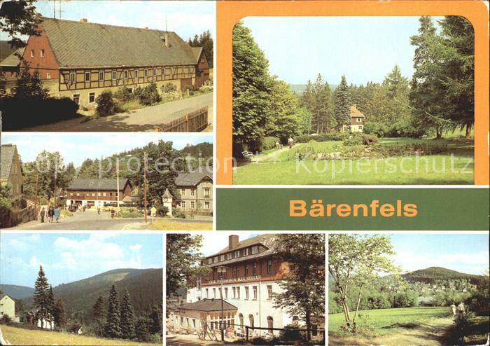 Baerenfels Erzgebirge Gasthof Baerenfels Thaelmann Str Kurpark Tellkoppe FDGB He