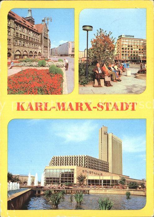 Karl-Marx-Stadt Rathaus Str der Nationen Stadthalle Interhotel Kongress