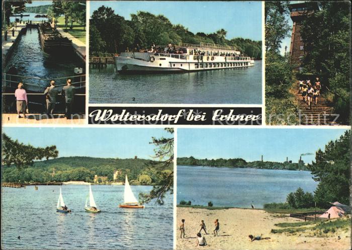 Woltersdorf Erkner Schleuse Weisse Flotte Dampfer Aussichtsturm Flakensee Zeltpl