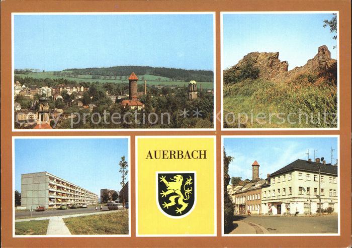 Auerbach Vogtland Teilansicht Bendelstein Neubaugebiet Louis Mueller Breitscheid