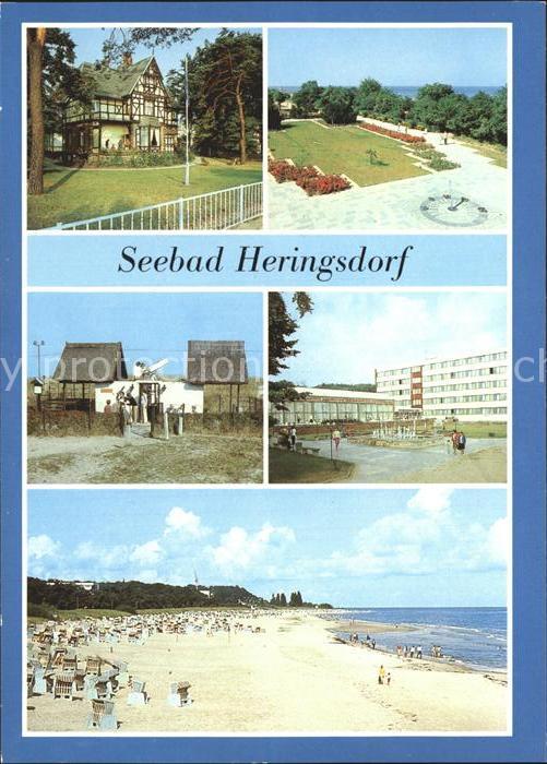 Heringsdorf Ostseebad Usedom Jugendherberge Herbert Tschaepe Promenade mit Sonne