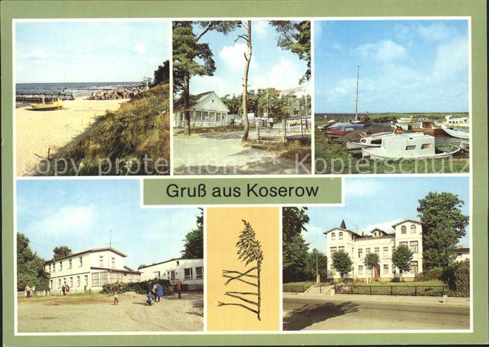 Koserow Ostseebad Usedom Strand Campingplatz Bootshafen am Achterwasser FDGB Erh