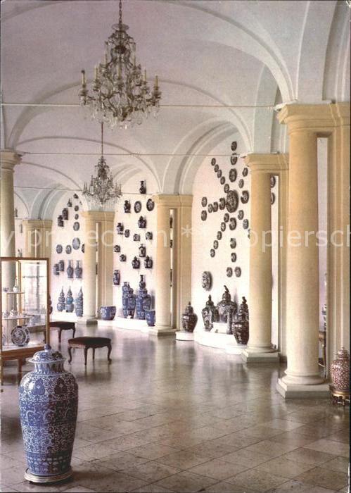DRESDEN Elbe Bogengalerie der Porzellansammlung im Zwinger
