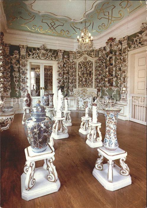 Arnstadt Ilm Porzellan und Spiegelkabinett um 1738 Ostasiatische Porzellane