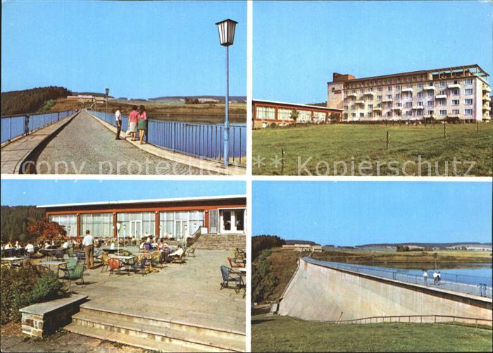 Rauschenbachtalsperre FDGB Erholungsheim Paul Gruner Terrasse Staumauer