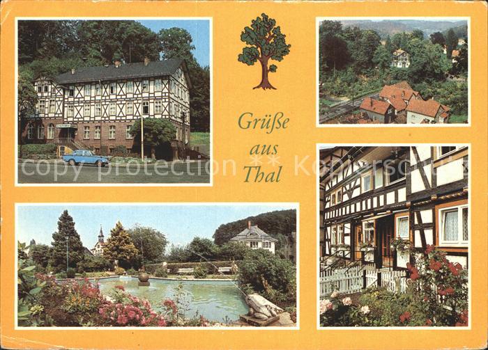 Thal Ruhla FDGB Erholungsheim Wartburgheim Tempelchen Kurpark Fachwerkhaus